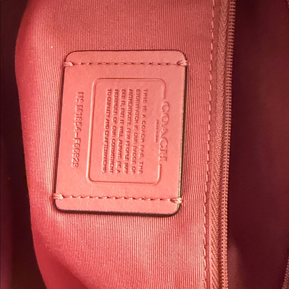Coach Red and Cream Plaid Tote - Picture 10 of 15